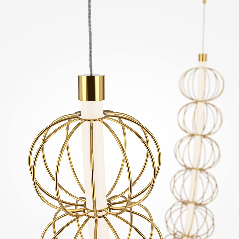 Golden Cage Suspension luminaire doré