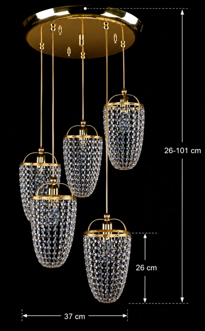 Schéma coté indiquant 37 cm de diamètre et hauteur réglable 26 à 101 cm