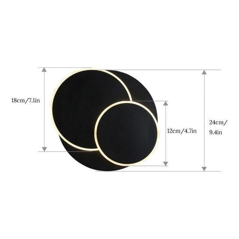 Schéma de dimensions de l'applique murale : 18 cm, 12 cm et 24 cm