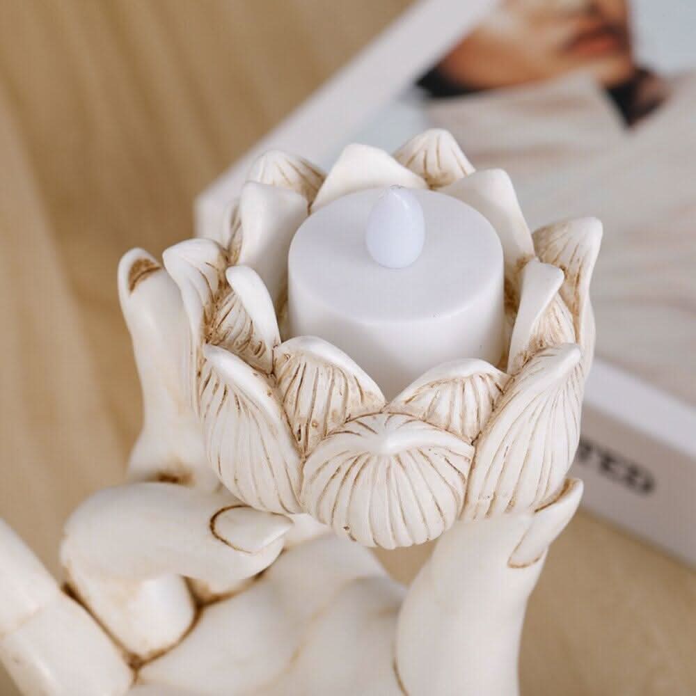 Bougeoir Ancien Indien | AntikDiya - Designix Bougeoirs Blanc