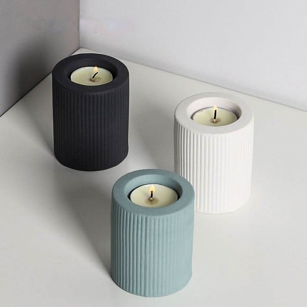Gestreifter Kerzenhalter | Flamme d'Art