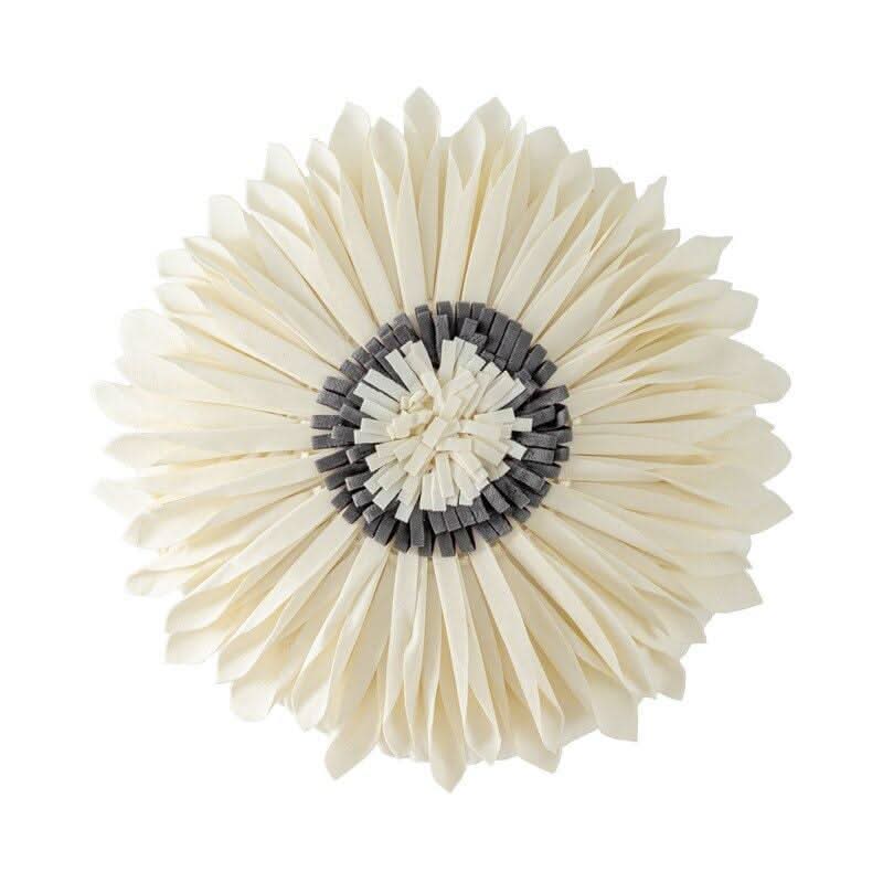Coussin Fleurs | Doux Rêves - Designix Coussin Housse Blanche | Ronde
