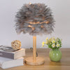 Feder-Nachtischlampe | Aurora-Glanz