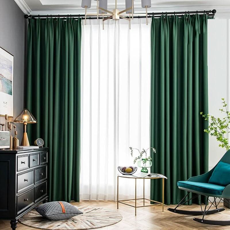 Eleganter wärmeisolierender Vorhang Grün | Mise