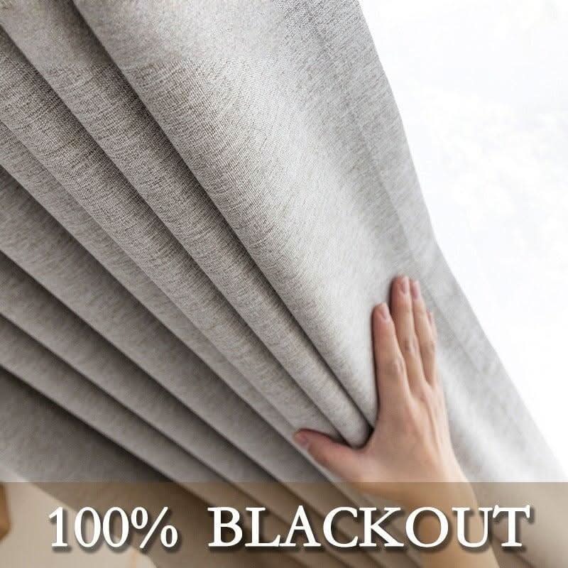 Rideau en Lin | Étoffe Élégante - Designix Rideau Beige 100x200cm