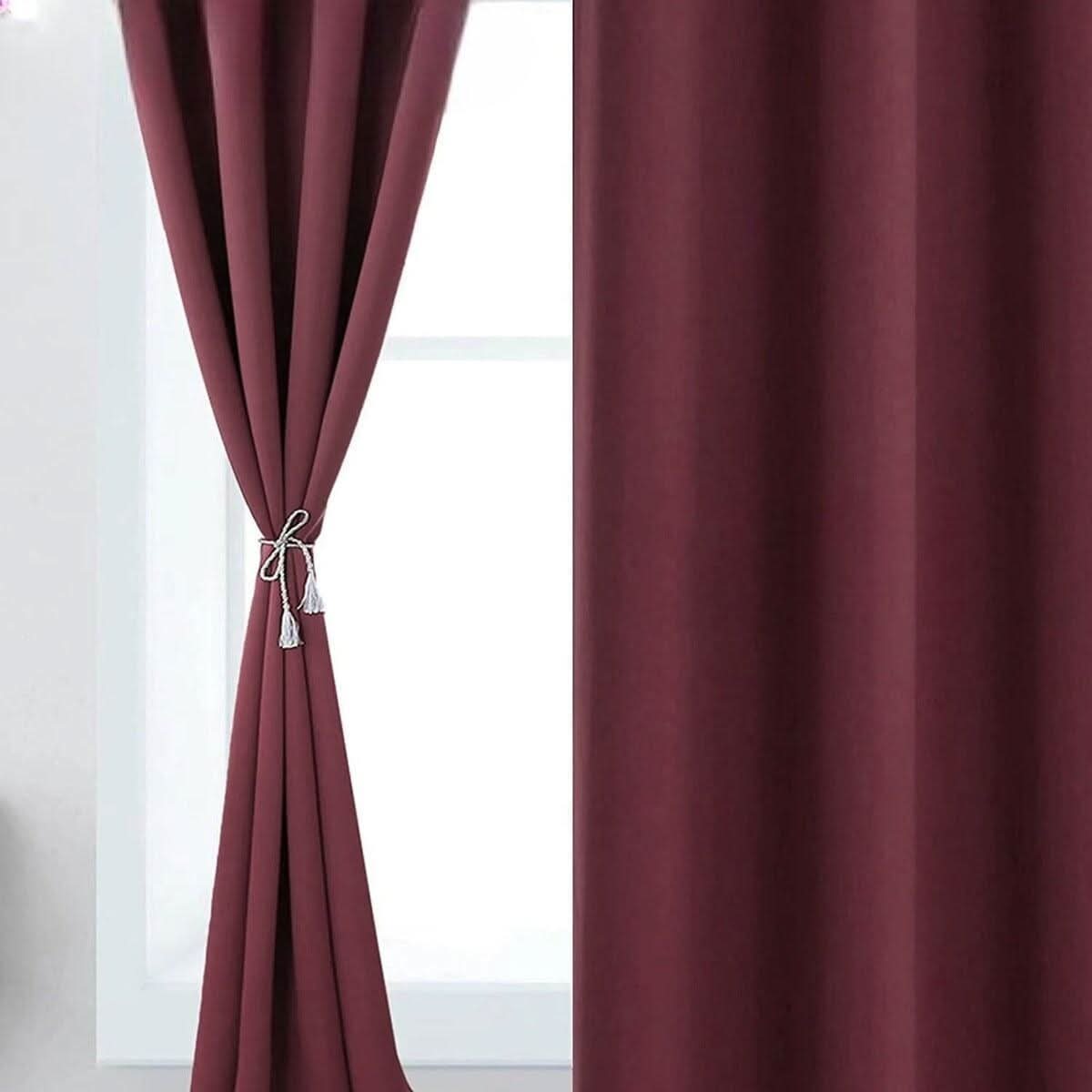 Rideau Occultant Rouge Bordeaux - Designix Rideau 60x125cm