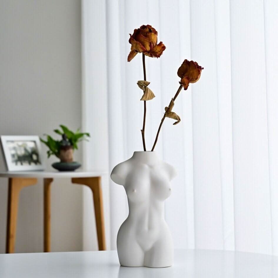 Vase Moderne Fleurs Artificielles | Sol - Designix Vase Blanc